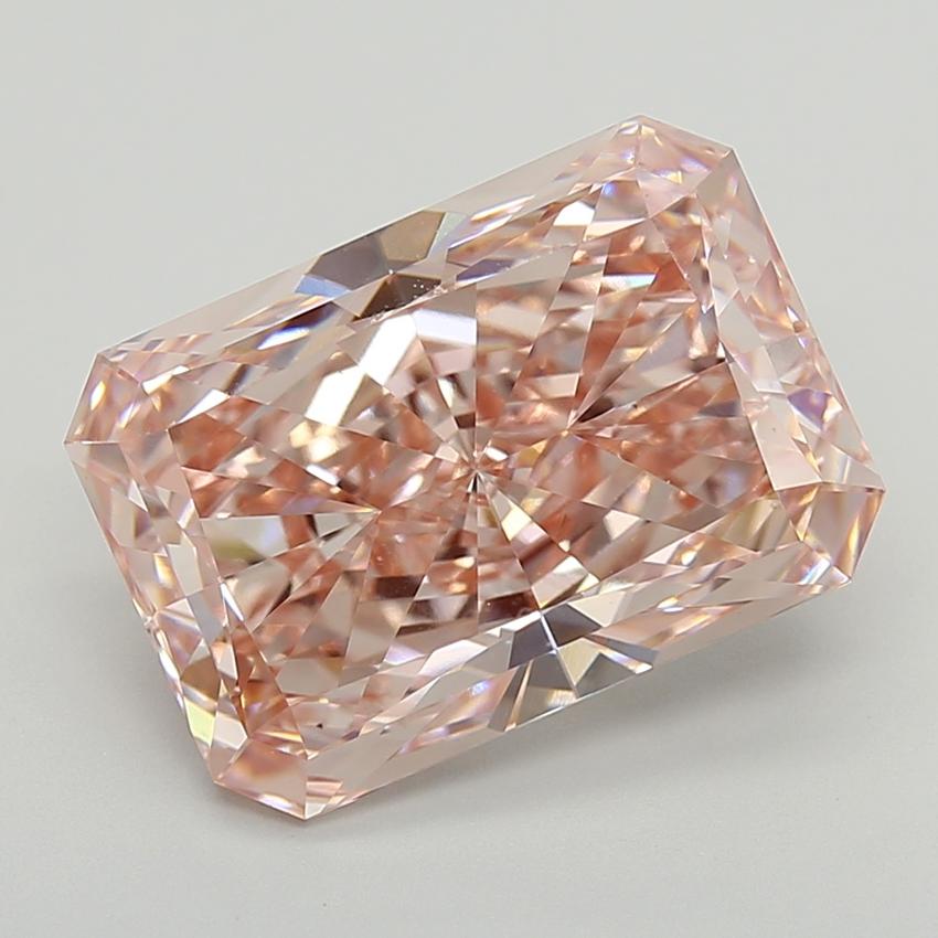9.53 Ct. Fancy Intense  Pink Radiant Lab Grown Diamond