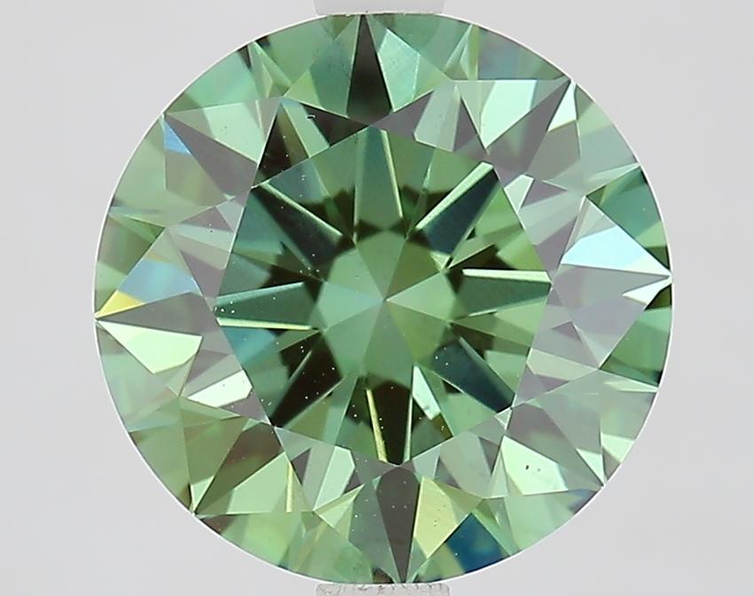 3.50 Ct. Fancy Vivid Green Round Lab Grown Diamond