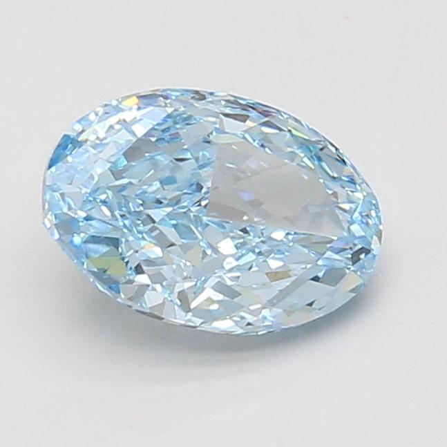 1.59 Ct. Fancy Vivid Blue Oval Lab Grown Diamond