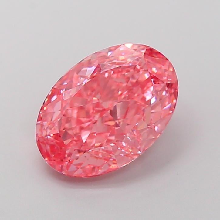 3.24 Ct. Fancy Vivid Pink Oval Lab Grown Diamond