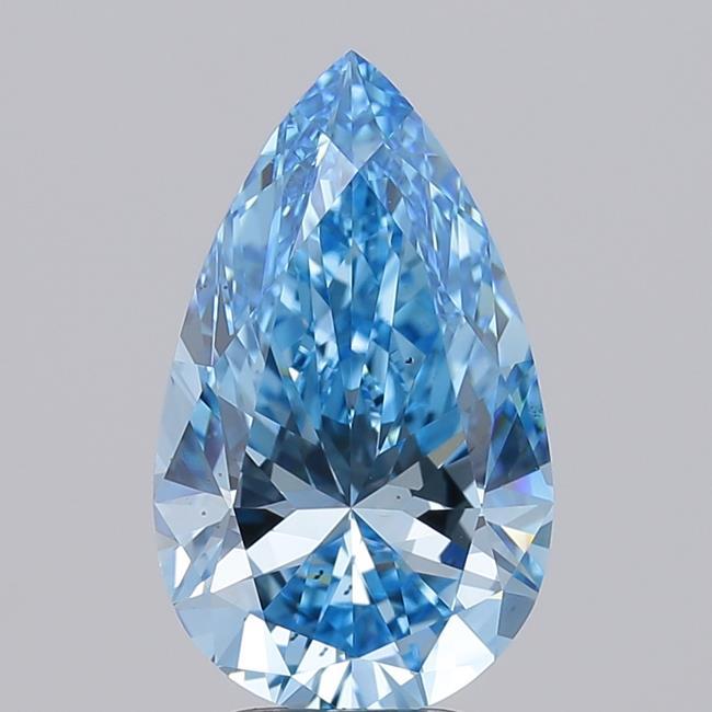 5.02 Ct. Fancy Vivid Blue Pear Lab Grown Diamond
