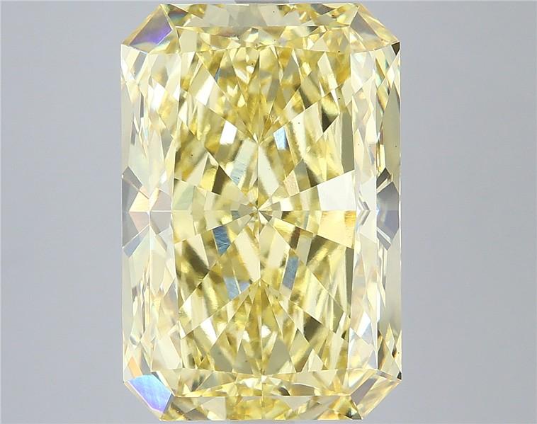9.01 Ct. Fancy Vivid Yellow Radiant Lab Grown Diamond