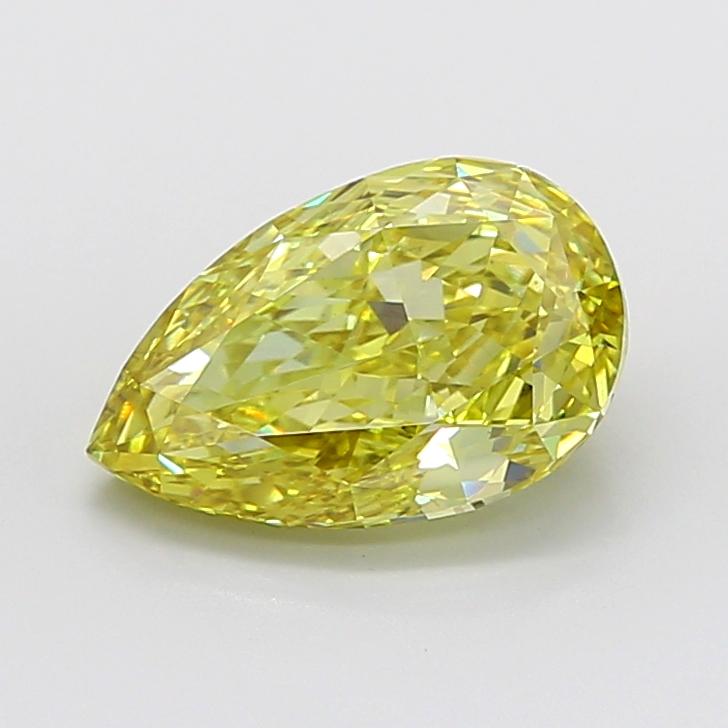 6.01 Ct. Fancy Intense  Yellow Pear Lab Grown Diamond