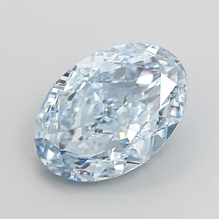 3.02 Ct. Fancy Vivid Blue Oval Lab Grown Diamond