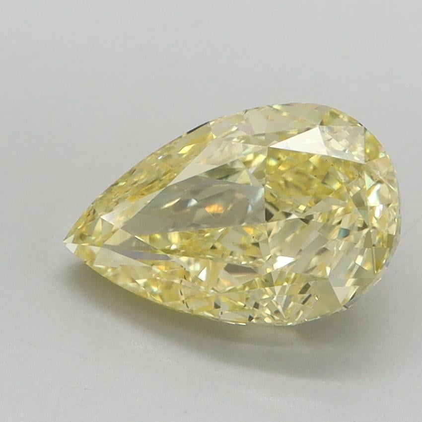 2.04 Ct. Fancy Vivid Yellow Pear Lab Grown Diamond