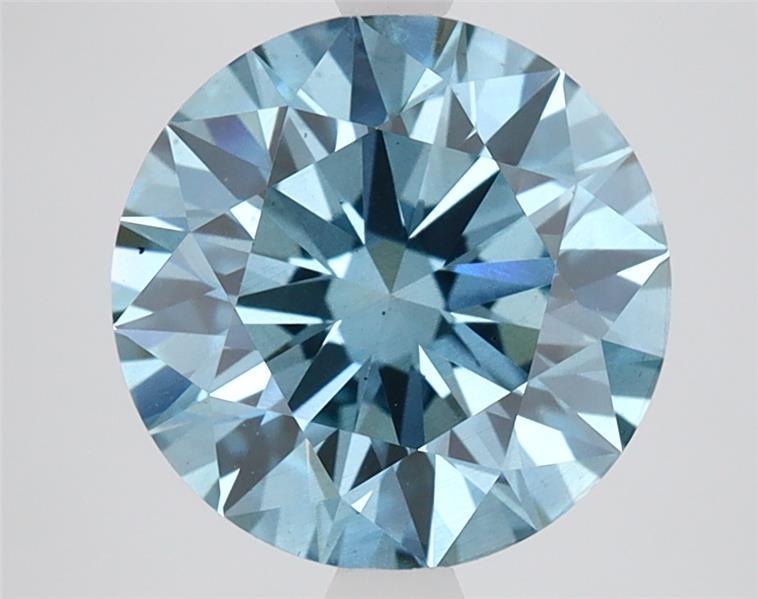 3.09 Ct. Fancy Vivid Blue Round Lab Grown Diamond