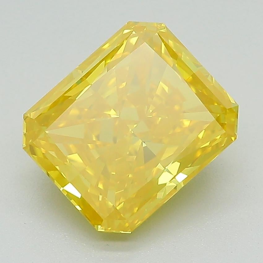 2.99 Ct. Fancy Vivid Yellow Radiant Lab Grown Diamond