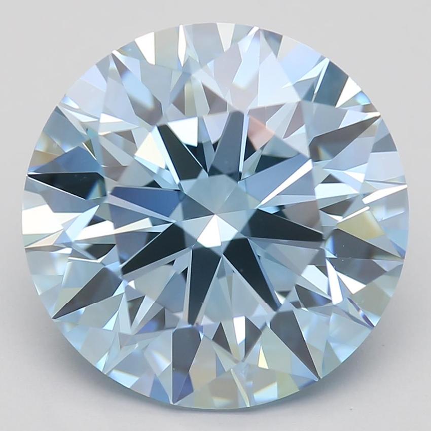 3.00 Ct. Fancy Vivid Blue Round Lab Grown Diamond