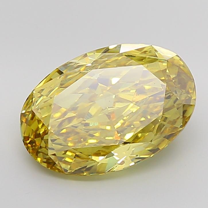 9.04 Ct. Fancy Vivid Yellow Oval Lab Grown Diamond