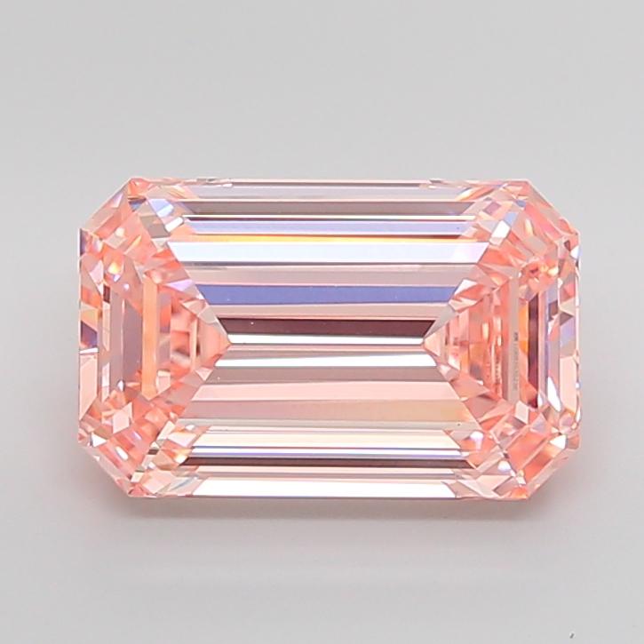 7.66 Ct. Fancy Intense Pink Emerald Lab Grown Diamond