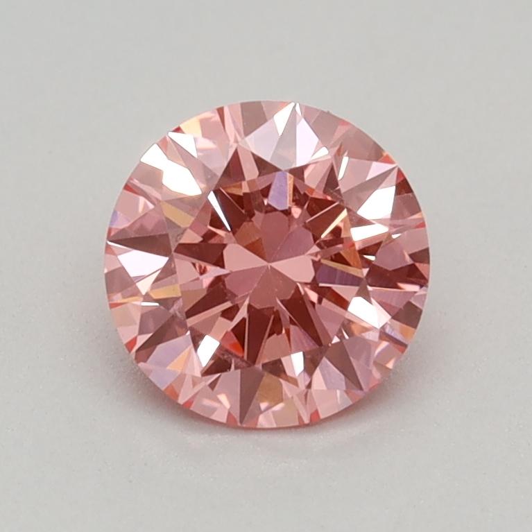0.47 Ct. Fancy Vivid Pink Round Lab Grown Diamond