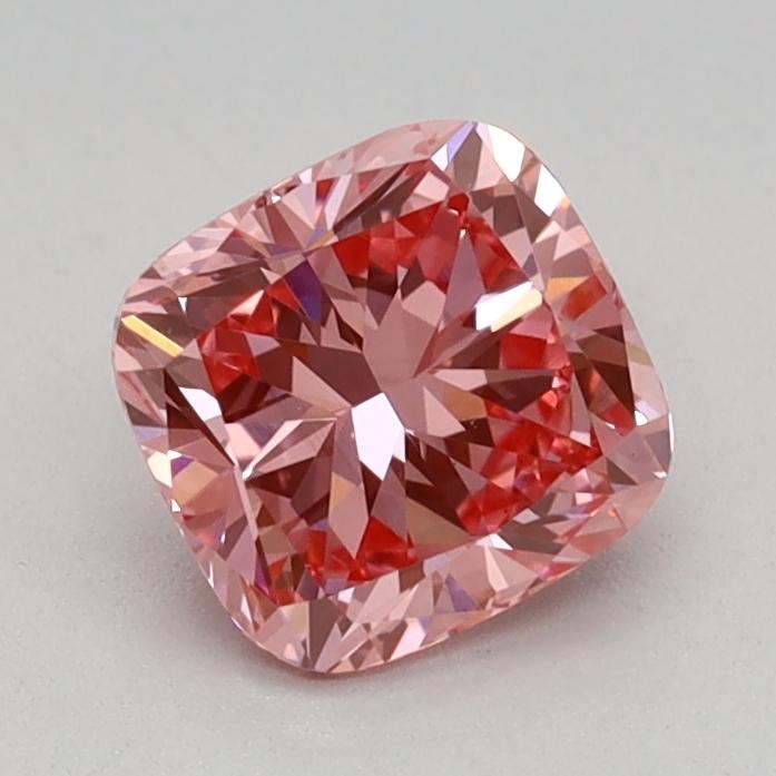 0.72 Ct. Fancy Vivid Pink Cushion Lab Grown Diamond