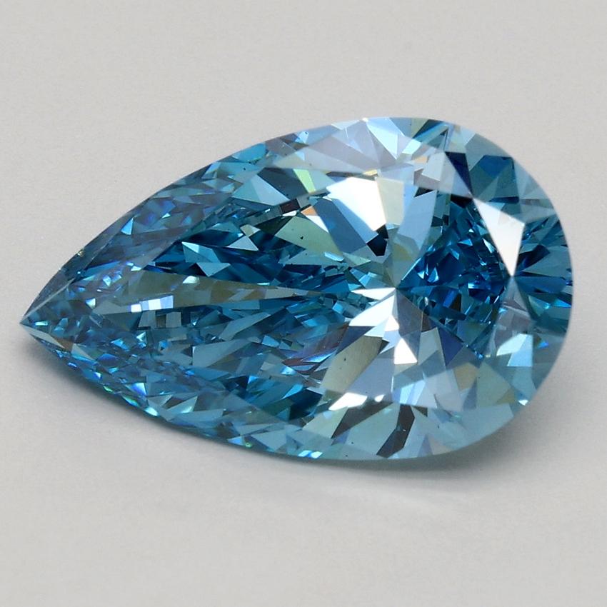 2.20 Ct. Fancy Vivid Blue Pear Lab Grown Diamond