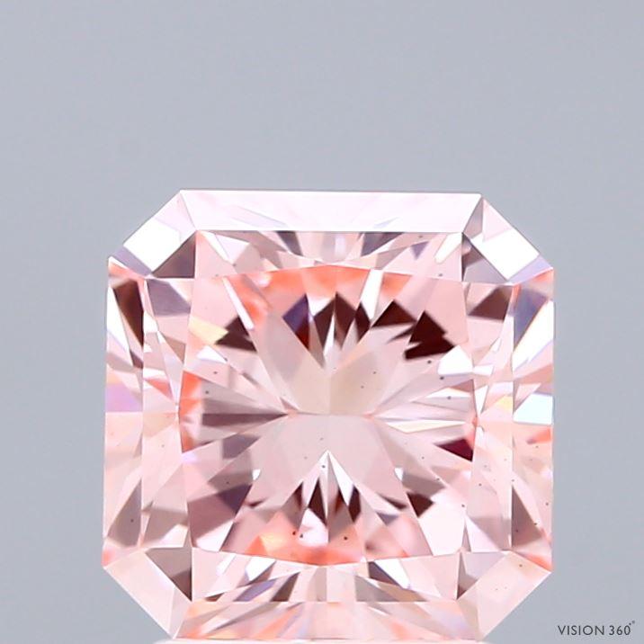 2.58 Ct. Fancy Vivid Pink Radiant Lab Grown Diamond