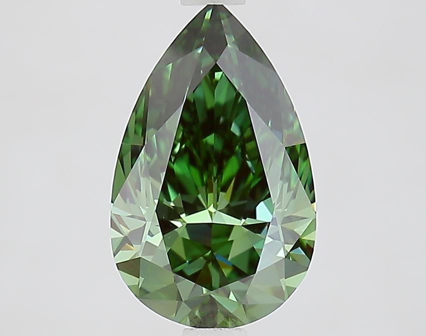 2.07 Ct. Fancy Vivid Green Pear Lab Grown Diamond