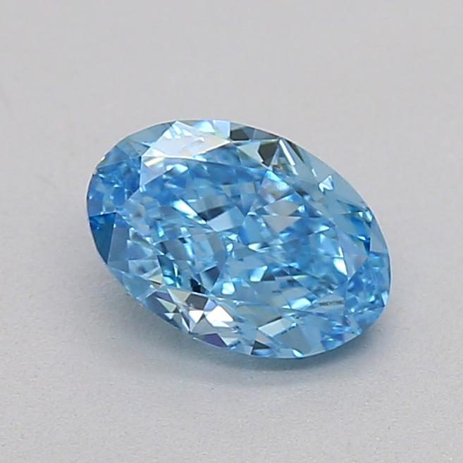 0.53 Ct. Fancy Vivid  Blue Oval Lab Grown Diamond