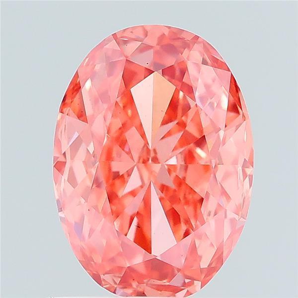 1.08 Ct. Fancy Vivid Pink Oval Lab Grown Diamond