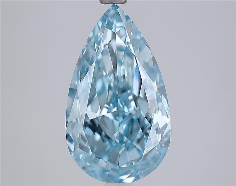 4.05 Ct. Fancy Vivid Blue Blue Pear Lab Grown Diamond