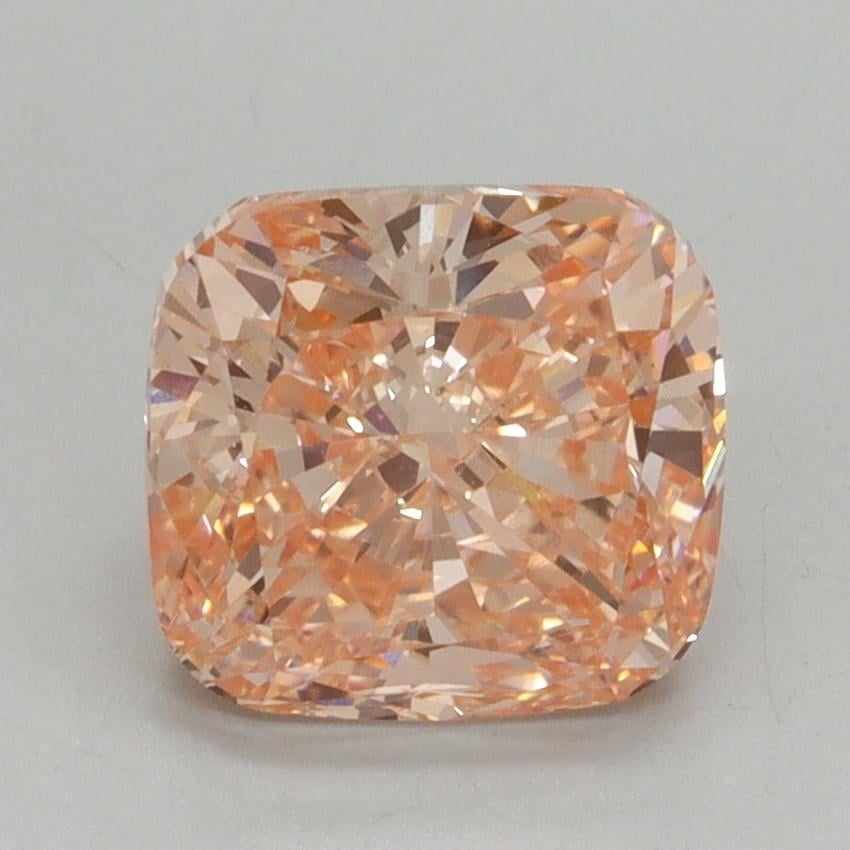 2.56 Ct. Fancy Vivid Pink Cushion Lab Grown Diamond