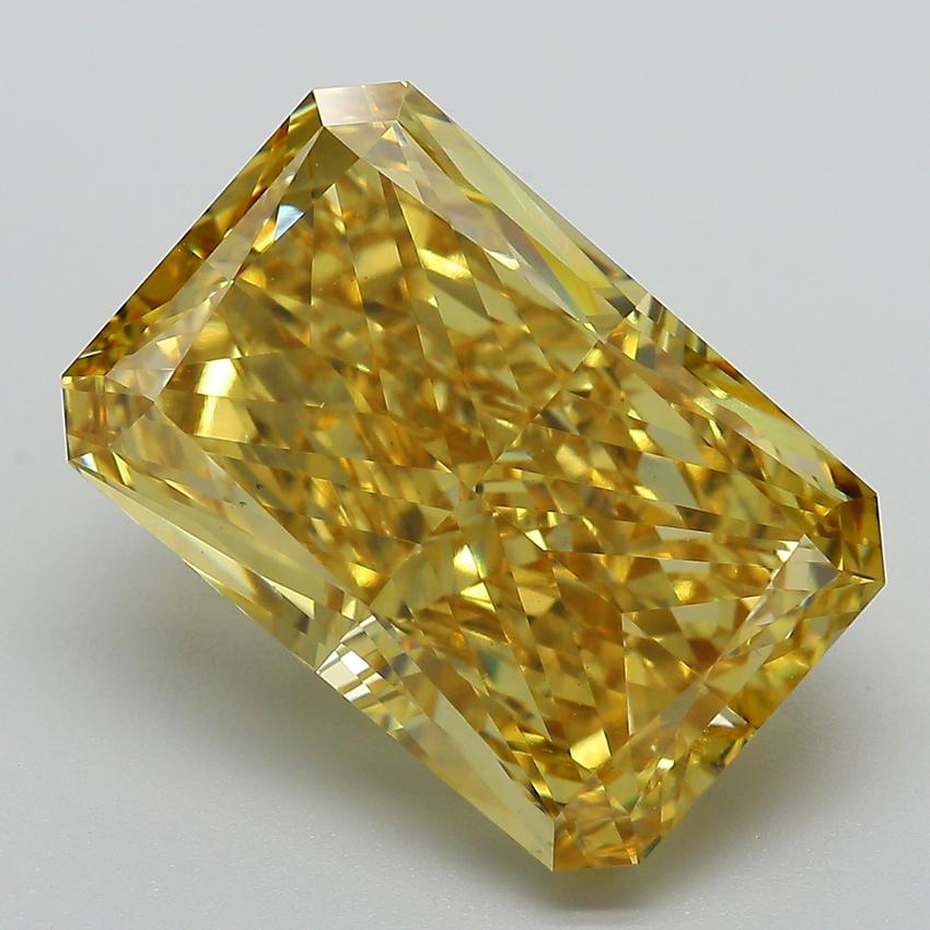 10.81 Ct. Fancy Vivid  Yellow Radiant Lab Grown Diamond