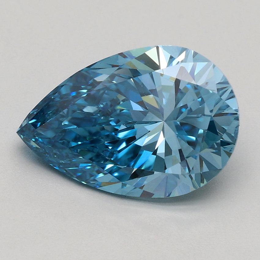 2.00 Ct. Fancy Vivid Blue Pear Lab Grown Diamond