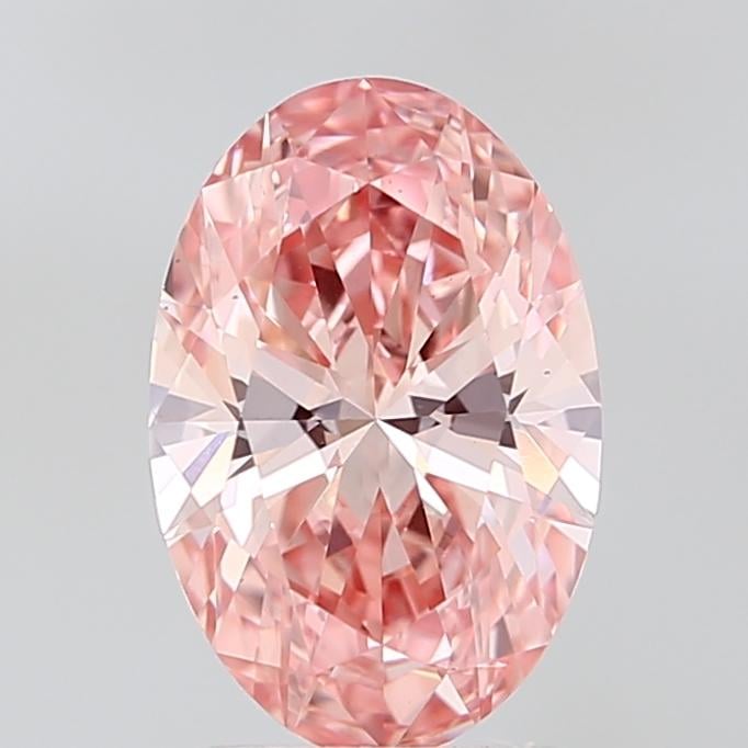 2.29 Ct. Fancy Vivid Pink Oval Lab Grown Diamond