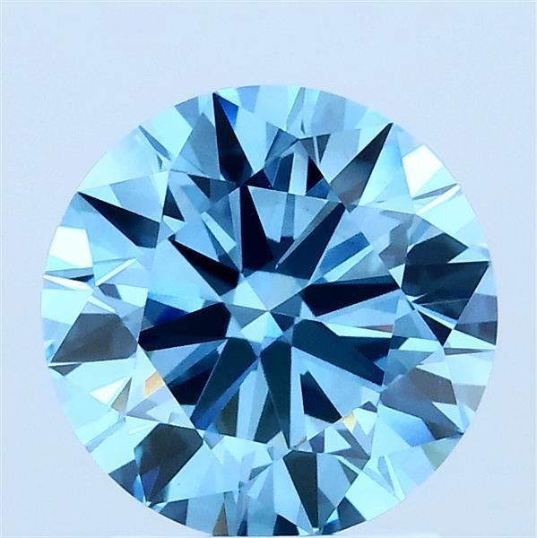 1.95 Ct. Fancy Vivid Blue Round Lab Grown Diamond