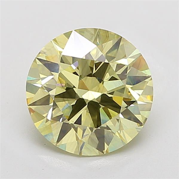 4.55 Ct. Fancy Yellow Round Lab Grown Diamond