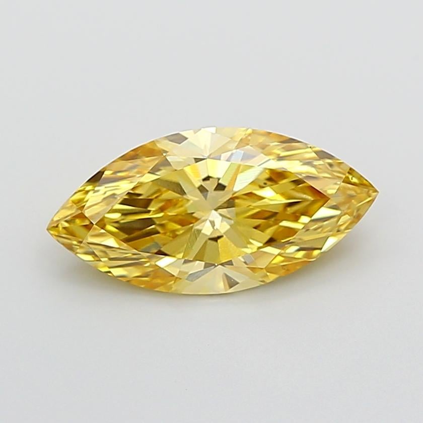 3.63 Ct. Fancy Intense Yellow Marquise Lab Grown Diamond