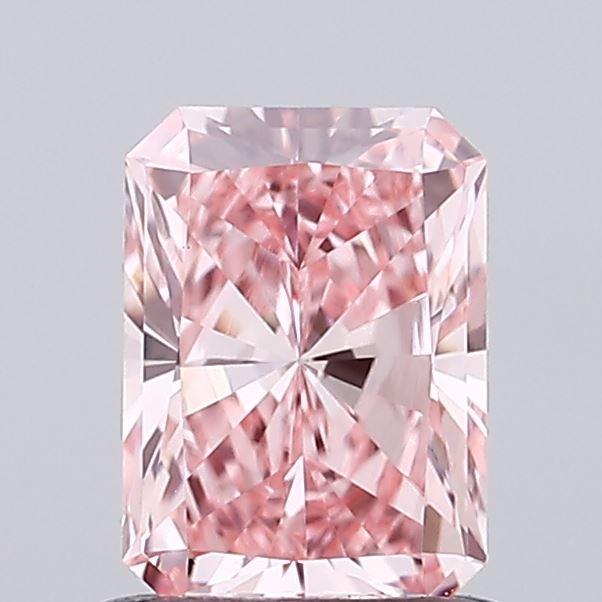 0.84 Ct. Fancy Vivid Pink Radiant Lab Grown Diamond