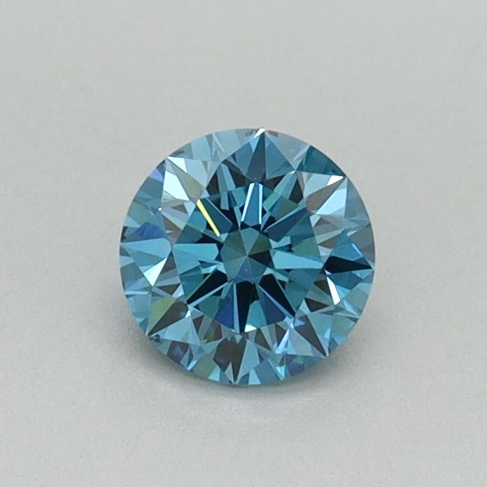 0.46 Ct. Fancy Vivid Malibu Blue Round Lab Grown Diamond