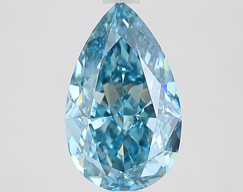 3.10 Ct. Fancy Blue Pear Lab Grown Diamond