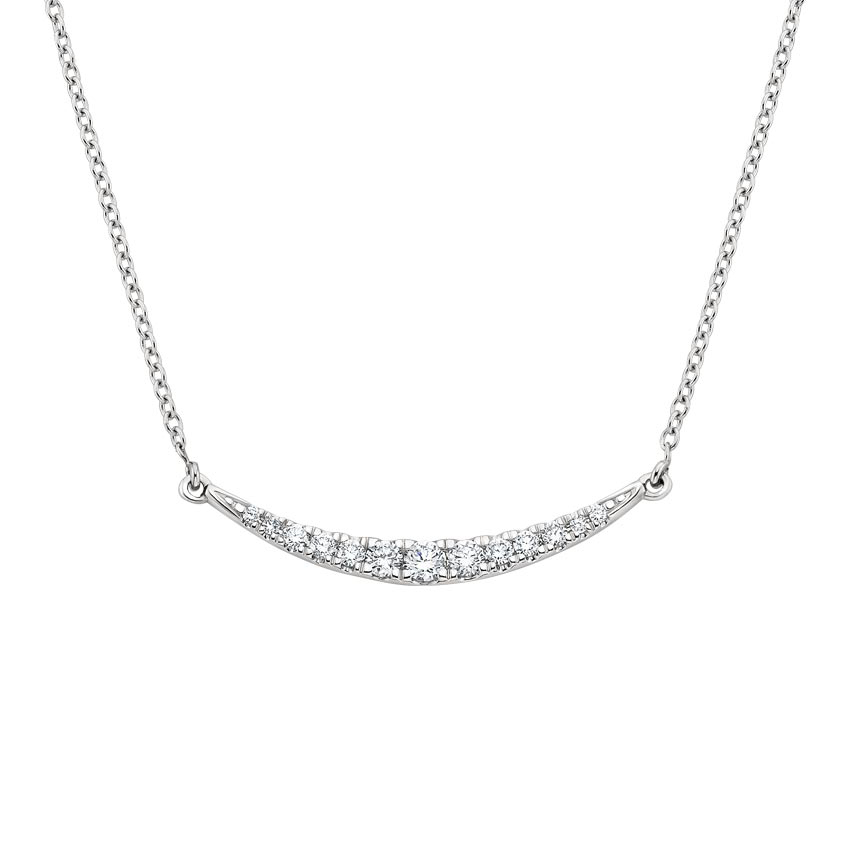 Crescent Diamond Necklace 