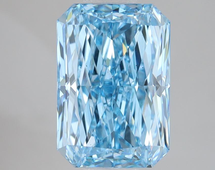 3.07 Ct. Fancy Vivid Blue Radiant Lab Grown Diamond