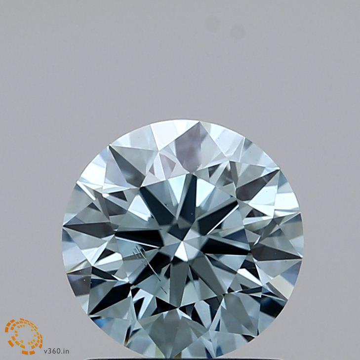 1.06 Ct. Fancy Light Blue Round Lab Grown Diamond