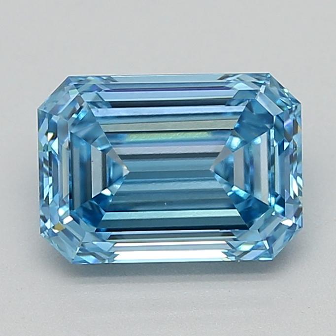 2.00 Ct. Fancy Vivid  Blue Emerald Lab Grown Diamond