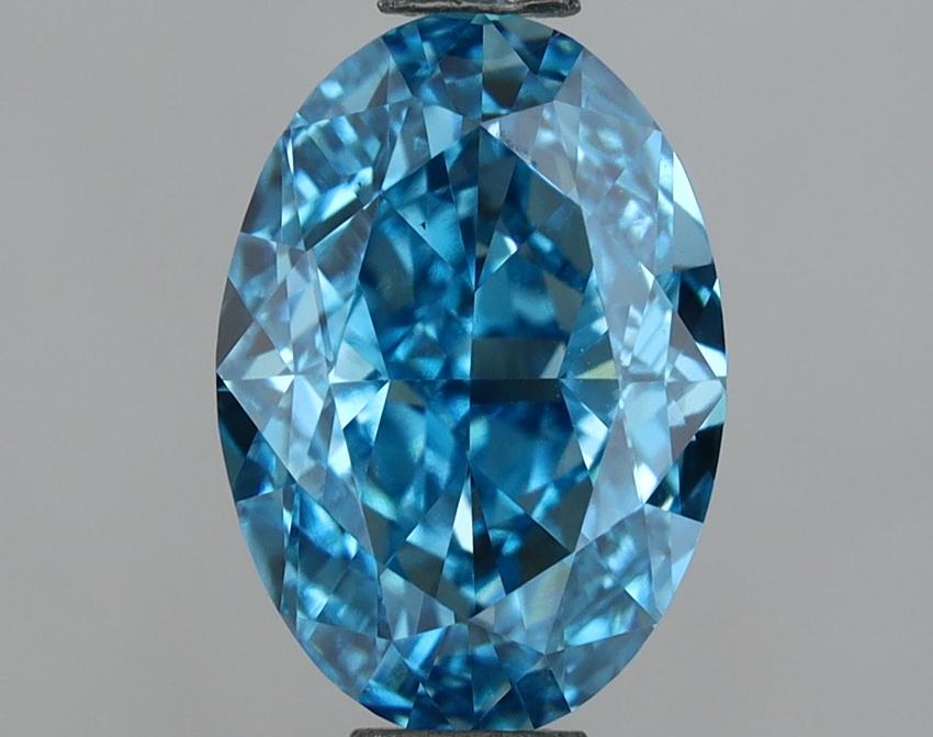 1.52 Ct. Fancy Vivid Blue Oval Lab Grown Diamond