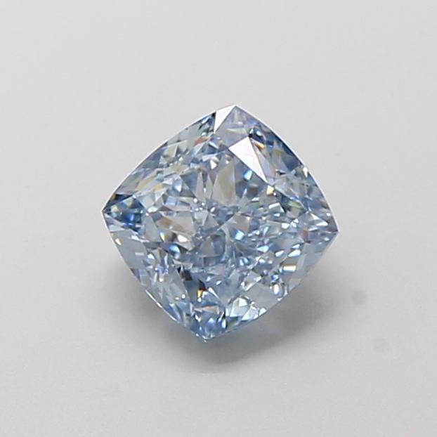 1.12 Ct. Fancy Vivid Blue Cushion Lab Grown Diamond