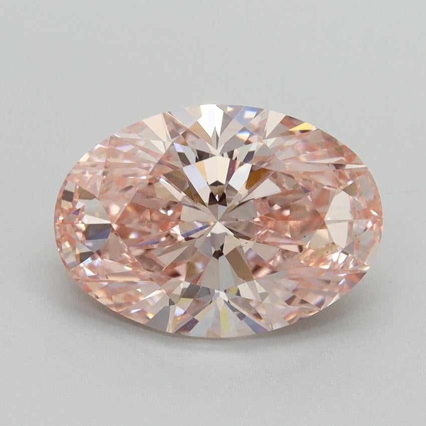 3.06 Ct. Fancy Intense Pink Oval Lab Grown Diamond