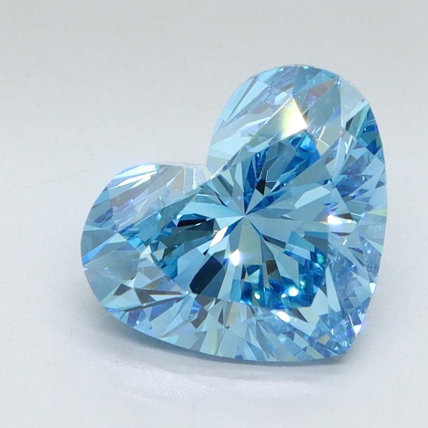 2.59 Ct. Fancy Vivid Malibu Blue Heart Lab Grown Diamond