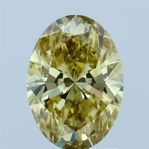 1.58 Ct. Fancy Intense Yellow Oval Lab Grown Diamond