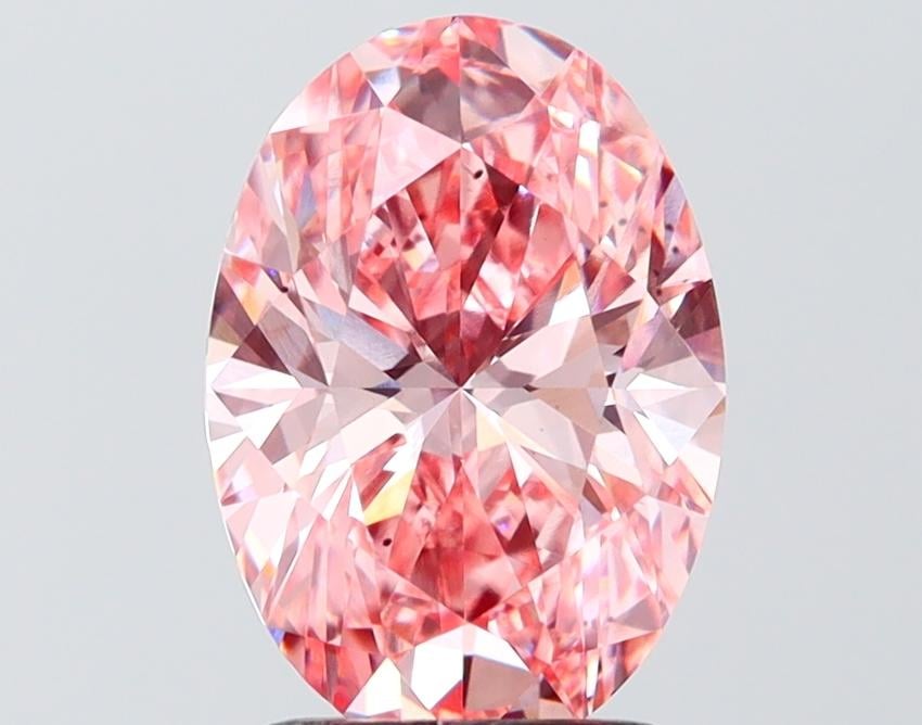 2.71 Ct. Fancy Vivid Pink Pink Oval Lab Grown Diamond