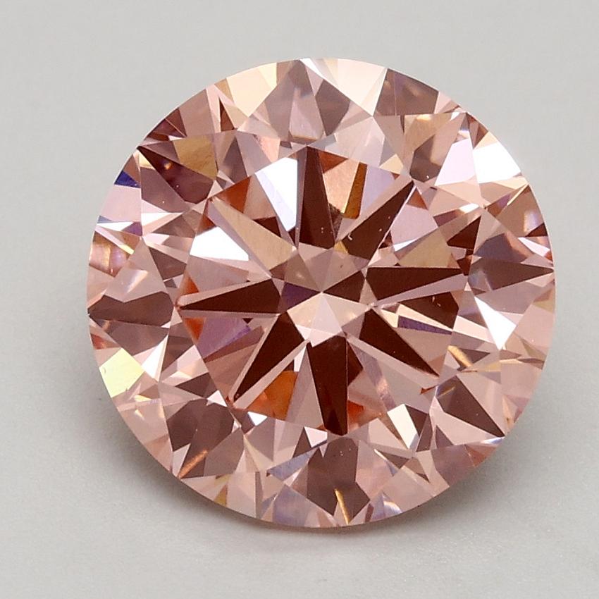 2.50 Ct. Fancy Intense Pink Round Lab Grown Diamond