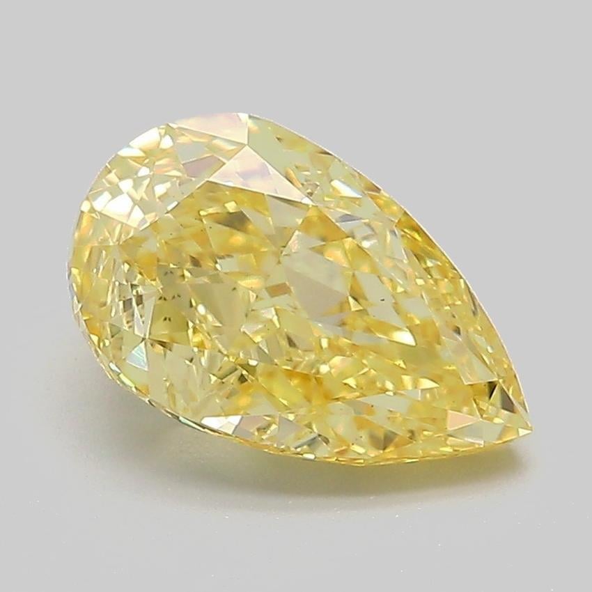 2.09 Ct. Fancy Vivid Yellow Pear Lab Grown Diamond
