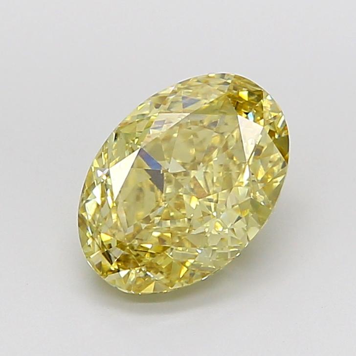 3.10 Ct. Fancy Intense Yellow Oval Lab Grown Diamond