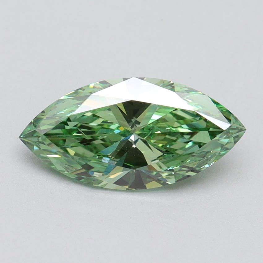 1.50 Ct. Fancy Vivid Green Marquise Lab Grown Diamond
