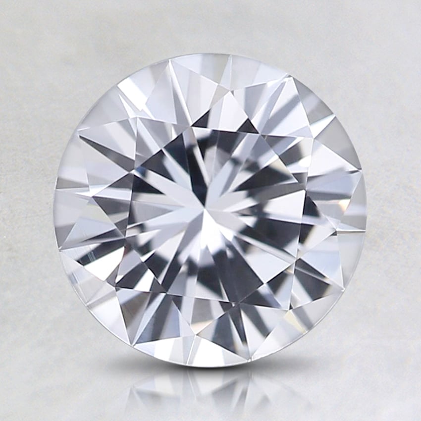 7.5mm White Round Sapphire
