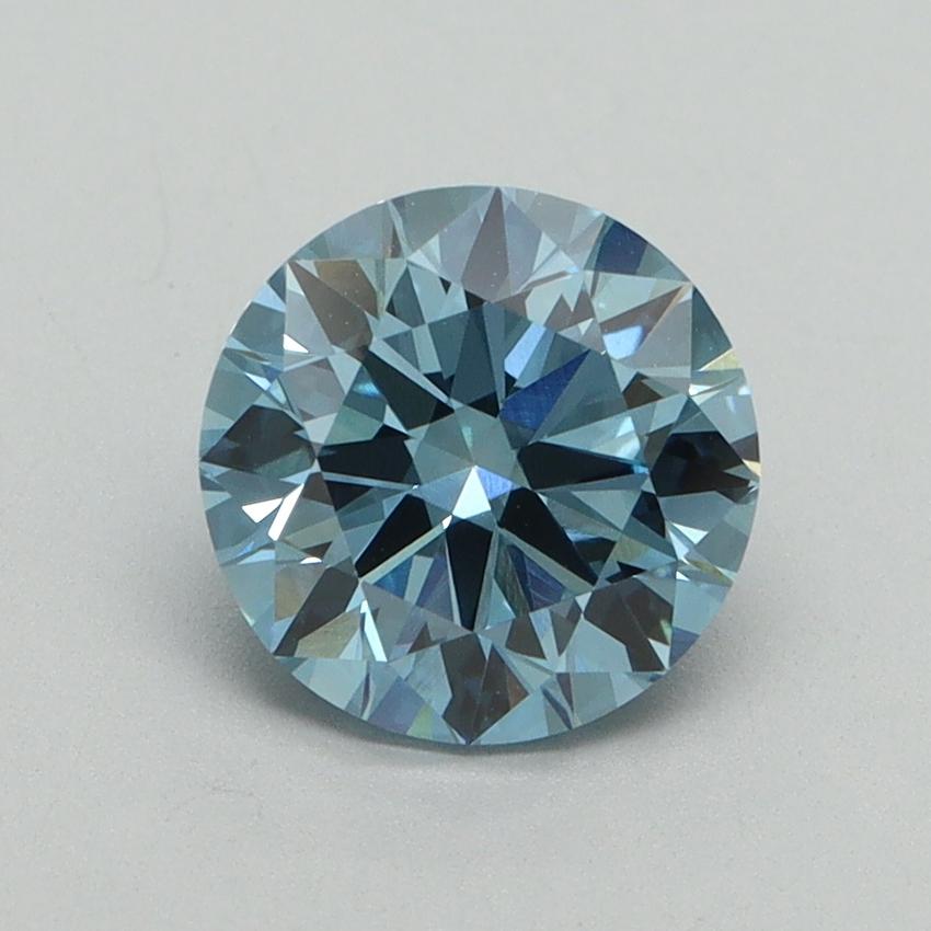 1.48 Ct. Fancy Vivid Blue Round Lab Grown Diamond