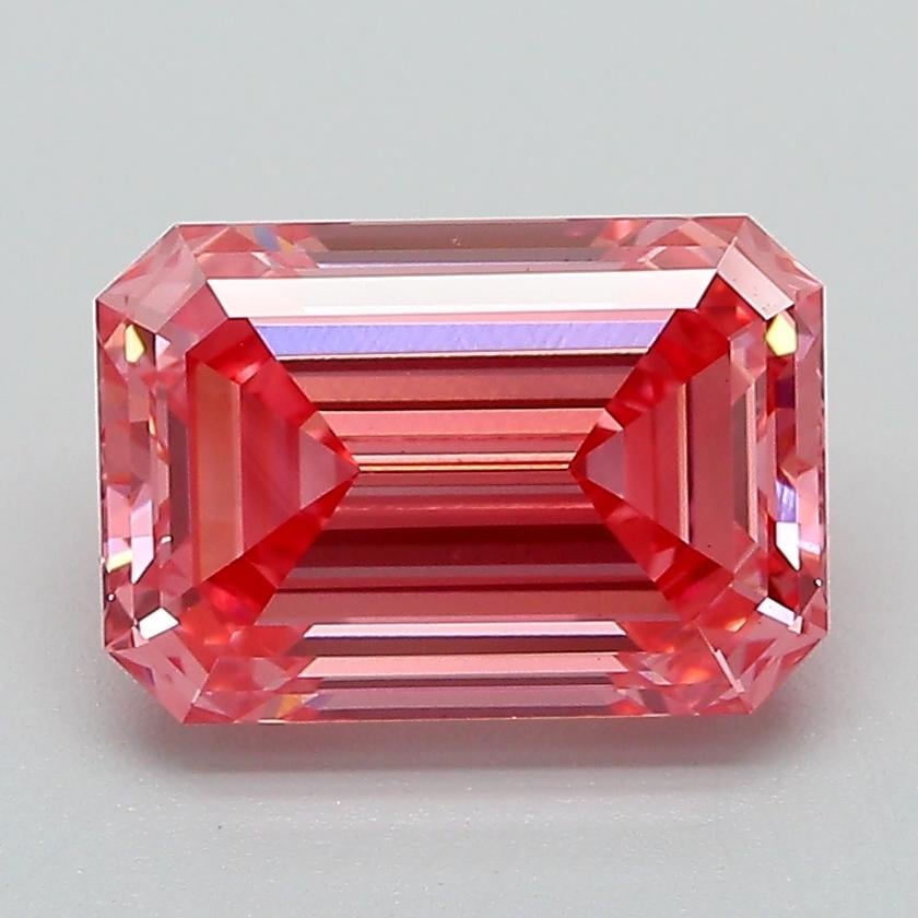 2.62 Ct. Fancy Vivid Pink Emerald Lab Grown Diamond