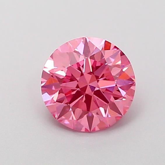0.51 Ct. Fancy Vivid Pink Round Lab Grown Diamond